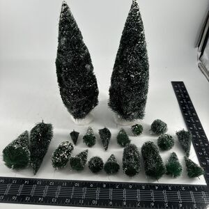 Dept 56 Snow Village Accessory Trees Firs Pines Bushes Shrub‎ 20 Total Christmas